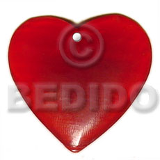 Red heart horn 40mm
