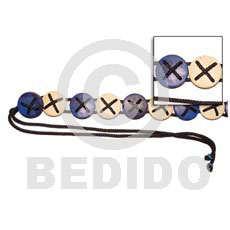 Round coco - natural white navy Belts