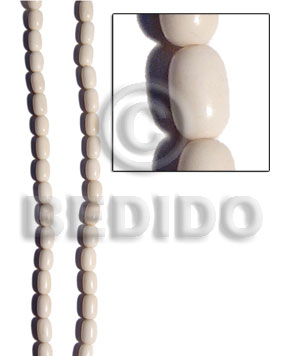 White bone oval 7mmx5mm Bone Beads