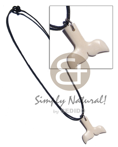 28mmx8mmx30mm carabao bone fishtail Bone Necklace Horn Necklace