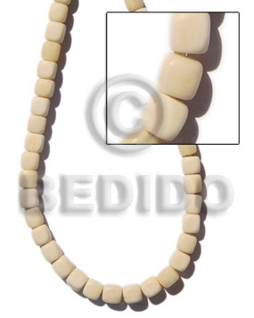 Dice bone white 7x7mm Bone Nuggets Beads