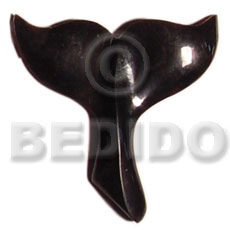 black horn mermaids tail 45mm - Bone Pendants