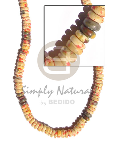 7-8 elastic coco pukalet  splashing red - Bright & Vivid Color Necklace