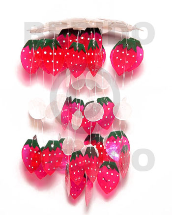 S.d.t. 1' 2" strawberry capiz Capiz Shell Wind Chimes
