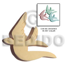 Natural white wood swallow 40mm Carved Pendants