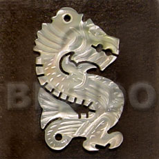 Dragon carving mop 45mm Carved Pendants