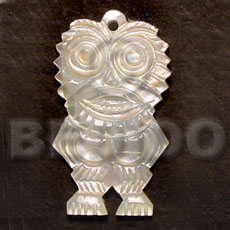 Owl mop carving 40mm Carved Pendants