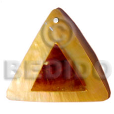 Triangle 50mm mop skin Carved Pendants