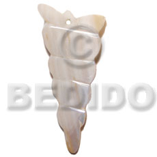 55mmx20mm seashell shaped kabibe shell - Carved Pendants