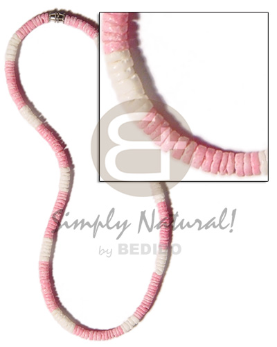 pink/white clam combination - Choker Necklace