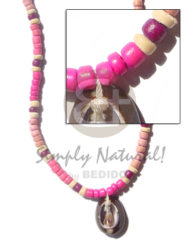 4-5mm coco pukalet in pink Choker Necklace