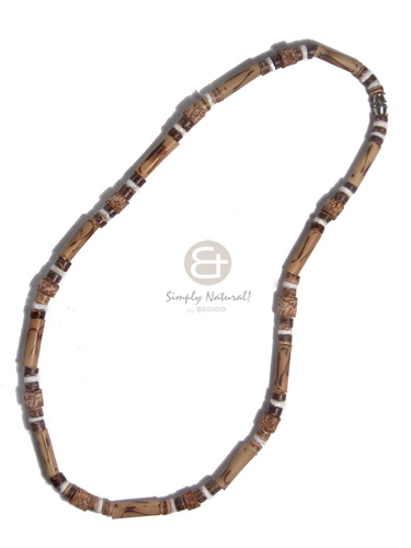 4-5mm coco heishe tiger Choker Necklace
