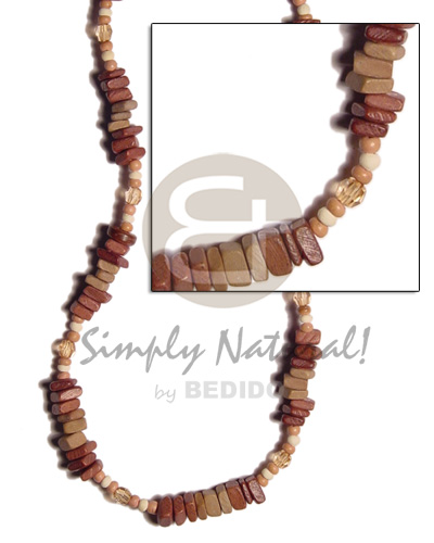 brown tones coco square cut  acrylic crystals - Choker Necklace