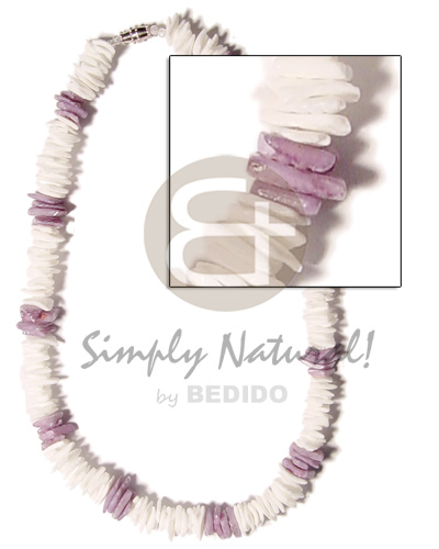 White rose dyed lilac Choker Necklace