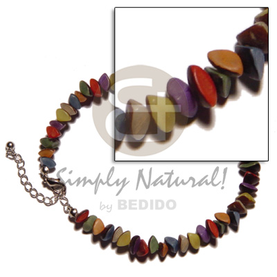 Multicolored buri seed nuggets Coco Anklets