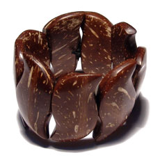H=40mm laminated elastic natural brown Coco Bangles