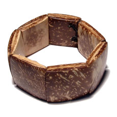 30mmx30mm square polished natural brown Coco Bangles