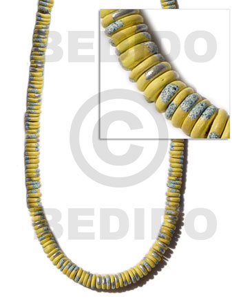 7-8mm coco pokalet. yellow Coco Beads