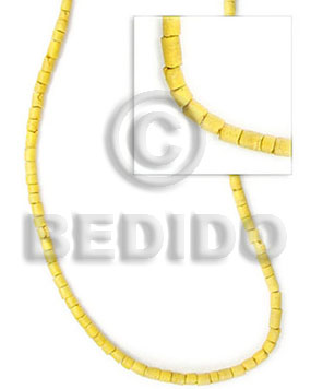 yellow coco heishe 2-3mm - Coco Beads
