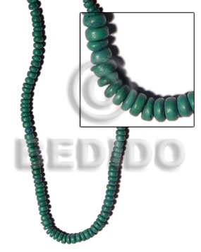 4-5mm moss green coco pokalet - Coco Beads