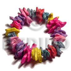multicolored elastic coco chips - Coco Bracelets