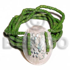 5 layer elastic 2-3mm green Coco Bracelets