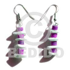 hand made 4-5 mm coco heishe bright Coco Earrings