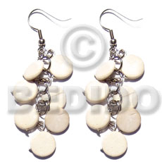 dangling 10mm bleach white coco sidedrill - Coco Earrings