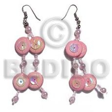 dangling coco side drille in pink tones - Coco Earrings