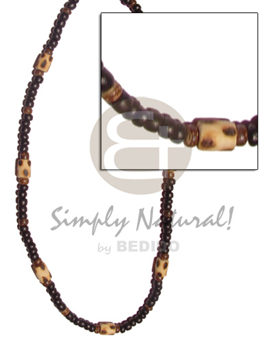 4-5mm coco pokalet black/brown   wood burning - Coco Necklace
