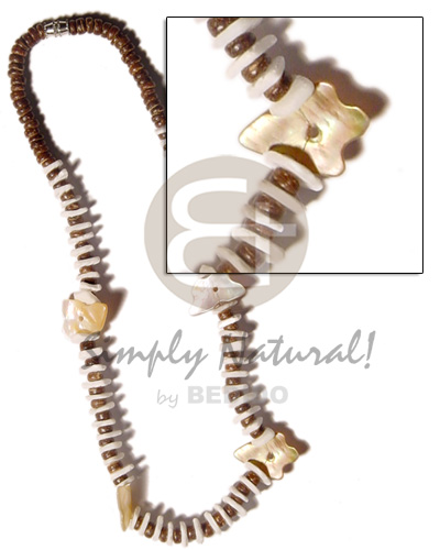 hand made 4-5mm coco pokalet. natural brown Coco Necklace