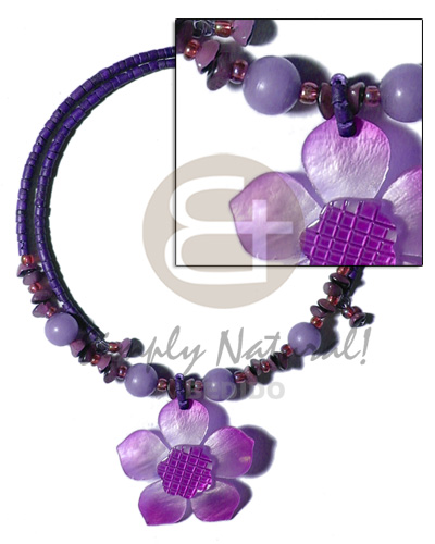 2-3mm navy blue coco heishe Coco Necklace