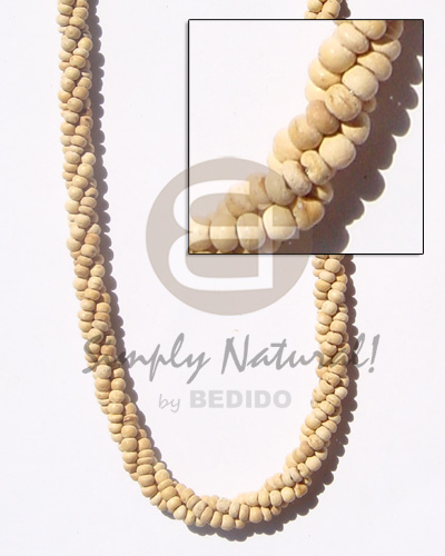 twisted / 2-3 coco pukalet nat. white - Coco Necklace