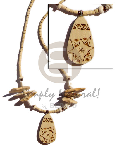 2-3 heishe natural burning Coco Necklace