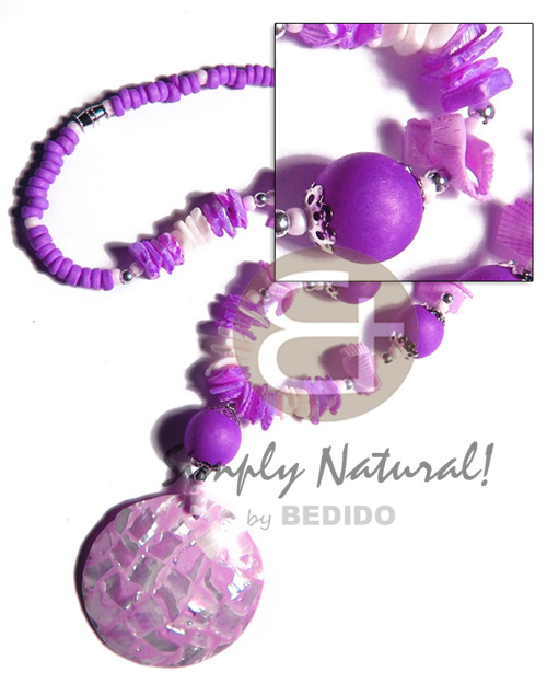 hand made 4-5mm lilac coco pokalet Coco Necklace