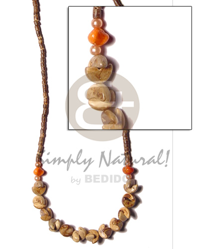 2-3 coco heishe brown Coco Necklace