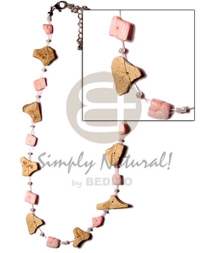 Floating coco and light pink Coco Necklace