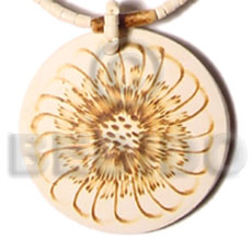 50mm round coco pendant  flower burning design - Coco Pendant