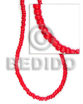 hand made 4-5mm red coco pokalet Coco Pokalet Beads
