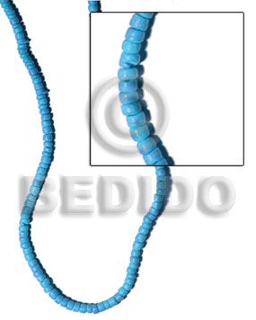 2-3mm coco pokalet bright blue - Coco Pokalet Beads