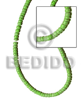4-5mm lime green coco pokalet Coco Pokalet Beads