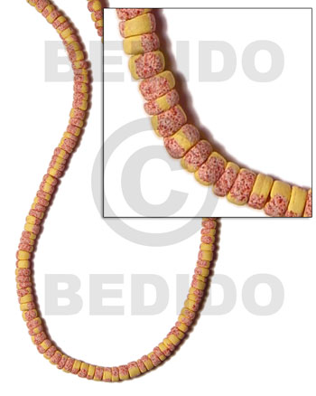 4-5mm coco pokalet. bright yellow Coco Pokalet Beads