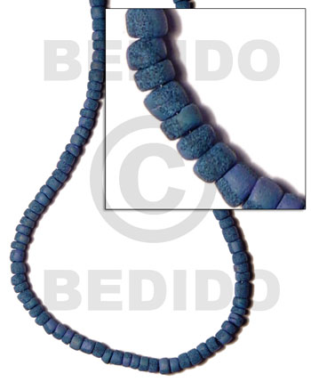 4-5mm coco Pokalet. blue  splashing - Coco Pokalet Beads