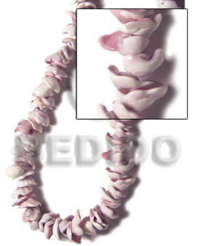 Cone top violet oyster Crazy Cut Shell Beads