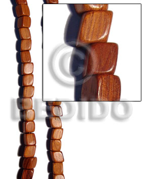 Bayong slide cube 12mmx12mm Dice & Sided Wood Beads