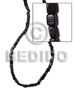 black camagong rectangular block 5mmx7mm - Dice & Sided Wood Beads