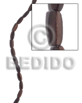 12mmx6mm camagong tiger ebony hardwood elongated 3 sided / 34 pcs - Dice & Sided Wood Beads