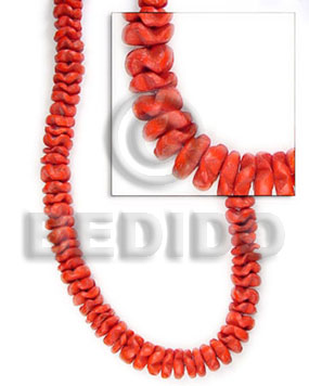 10mm coco flower beads red - Dyed colored Coco beads