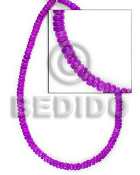 4-5 mm "lavender" blue coco pokalet - Dyed colored Coco beads