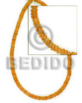 4-5 mm "orange"  coco pokalet - Dyed colored Coco beads